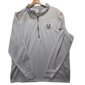 Nike Golf Mens 2XL White 2016 Ryder Cup Hazeltine Dri-Fit 1/4 Zip Pullover